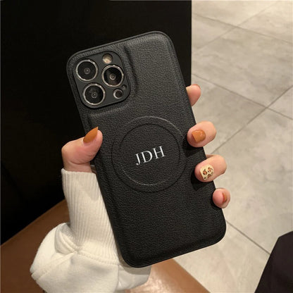 For Magsafe Personalized Name Case For iPhone 17 16 15 14 13 12 11 Pro Max 17 Air Customized Initials Wireless Charging Cover