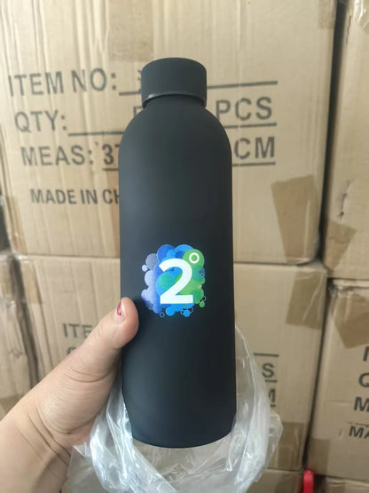 Custom LOGO  name small 500ml mouth stainless steel mini thermos cupsports water bottle, men's and women's hiking pot