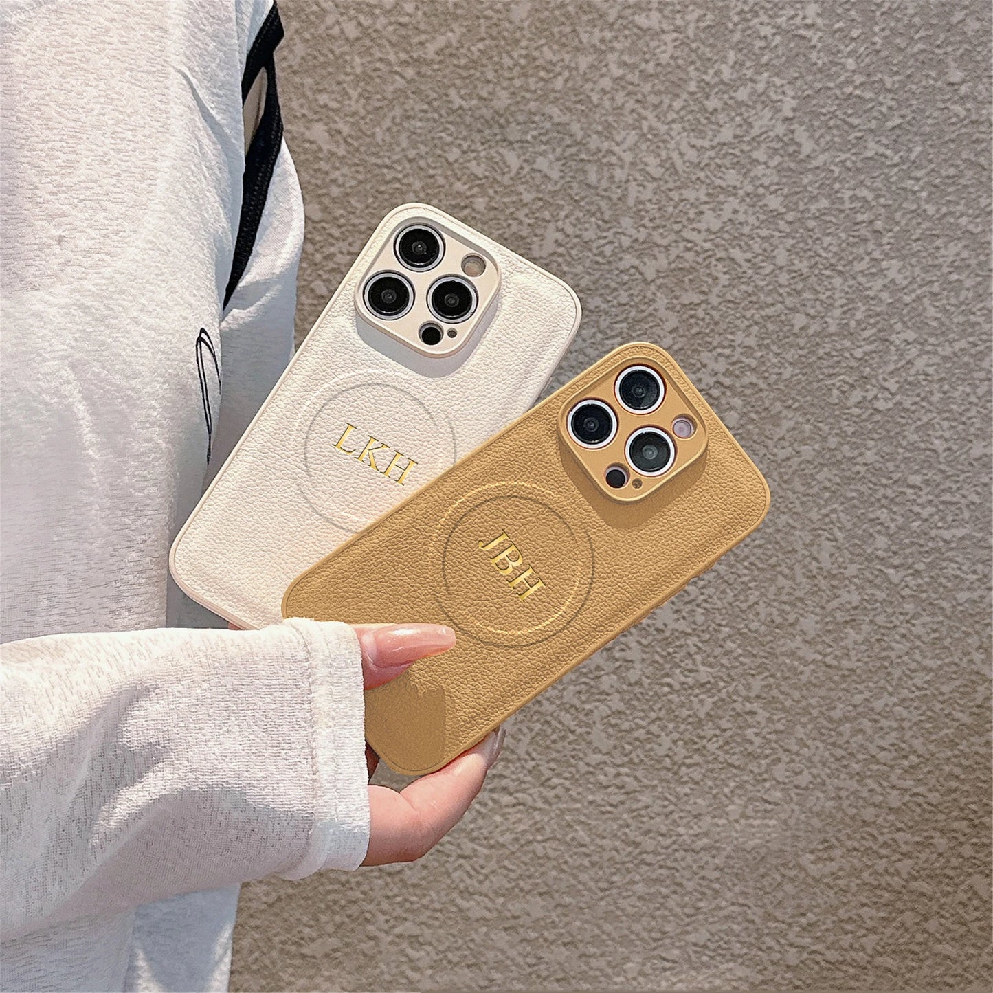 For Magsafe Personalized Name Case For iPhone 17 16 15 14 13 12 11 Pro Max 17 Air Customized Initials Wireless Charging Cover