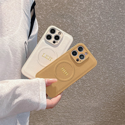 For Magsafe Personalized Name Case For iPhone 17 16 15 14 13 12 11 Pro Max 17 Air Customized Initials Wireless Charging Cover