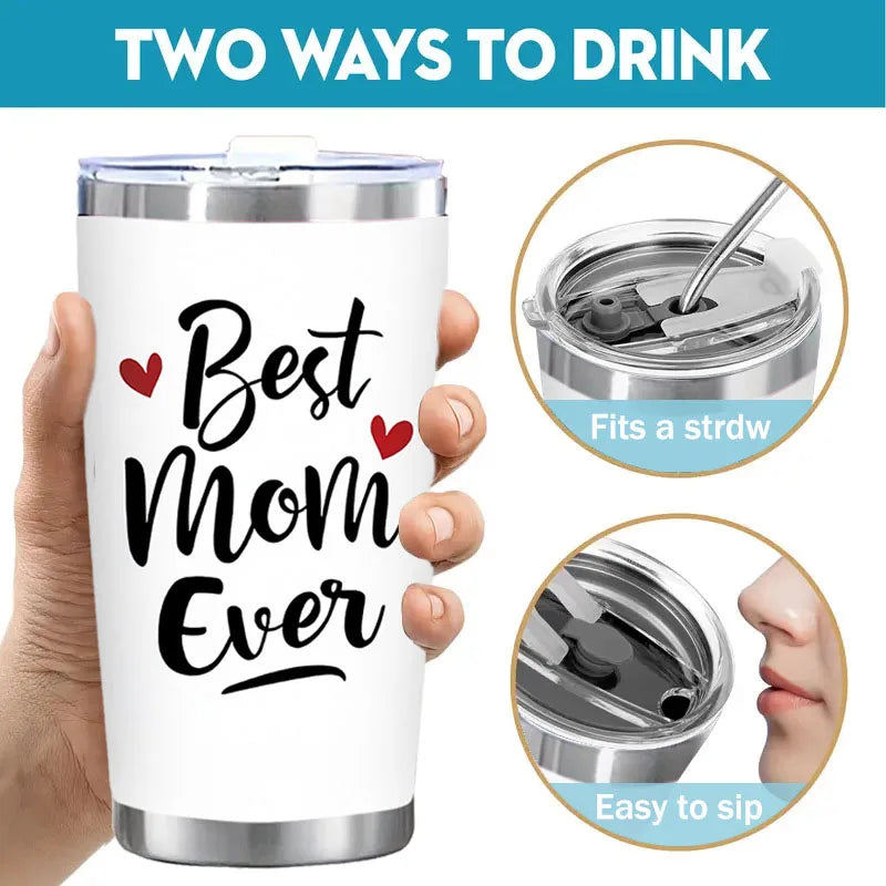 Custom Photo Water Bottle Insulated Stainless Steel Travel Mug Fathers Day Personalized Coffee Tumbler With Picture Text Logo